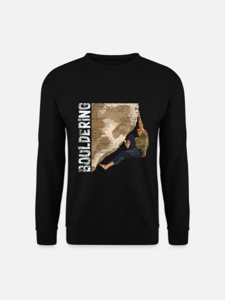 Draufgängerischer Boulderer Felswand - Unisex Pullover - Schwarz