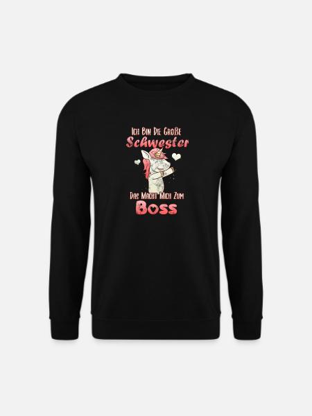 Ich Bin Große Schwester Einhorn - Unisex Pullover - Schwarz