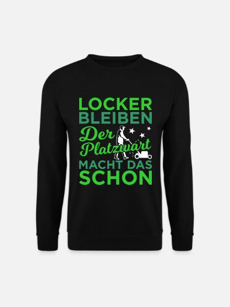 Locker Bleiben Platzwart Fußballfeld Platzverwaltu - Unisex Pullover - Schwarz