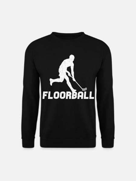 Floorball Silhouette Floorballspieler Unihockey - Unisex Pullover - Schwarz
