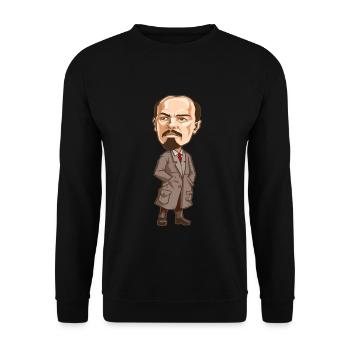 Glühender Sowjet Parteitheoretiker - Unisex Pullover - Schwarz - Vorne - Alina (178cm) & Michal (187cm)