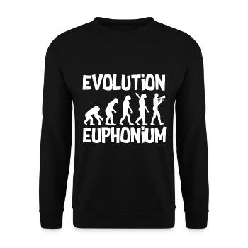 Warmtönender Euphonium Basshorn - Unisex Pullover - Schwarz - Vorne - Alina (178cm) & Michal (187cm)