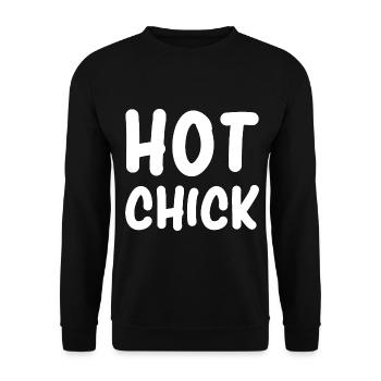 Hot Chick - Unisex Pullover - Schwarz - Vorne - Alina (178cm) & Michal (187cm)