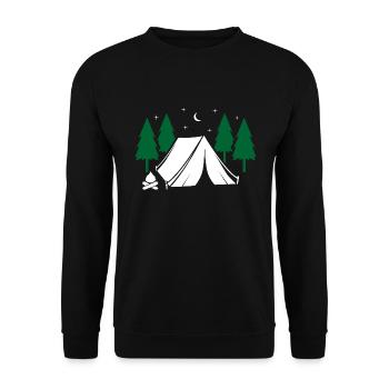 Zelt - Unisex Pullover - Schwarz - Vorne - Alina (178cm) & Michal (187cm)