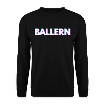 Ballern Techno Rave Raver - Unisex Pullover - Schwarz - Vorne - Alina (178cm) & Michal (187cm)
