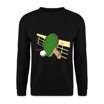 Flotter Tischtennis Matchball - Unisex Pullover - Schwarz - Vorne - Alina (178cm) & Michal (187cm)