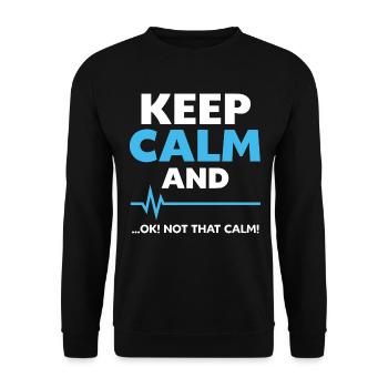 Lustiger Rettungsdienst Spruch Sanitäter - Unisex Pullover - Schwarz - Vorne - Alina (178cm) & Michal (187cm)