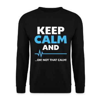 Lustiger Rettungsdienst Spruch Sanitäter - Unisex Pullover - Schwarz - Vorne - Alina (178cm) & Michal (187cm)