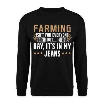 Sexy Bauernspruch - Unisex Pullover - Schwarz - Vorne - Alina (178cm) & Michal (187cm)