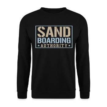Sanboarding Behörde Boardsport Sandboarding - Unisex Pullover - Schwarz - Vorne - Alina (178cm) & Michal (187cm)