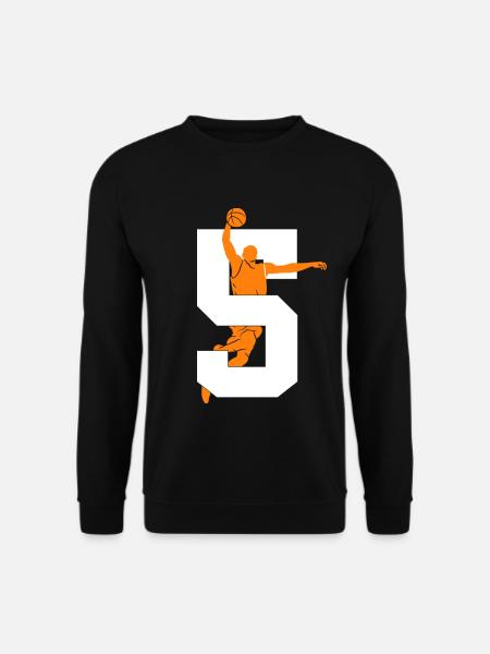 NUMMER 5 BASKETBALL 5. GEBURTSTAG - Unisex Pullover - Schwarz