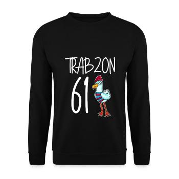 Trabzon 61 Turkey city - Unisex Sweatshirt - black - Front - Alina (178cm) & Michal (187cm)