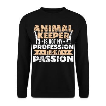 Tierpfleger Passion - Unisex Pullover - Schwarz - Vorne - Alina (178cm) & Michal (187cm)