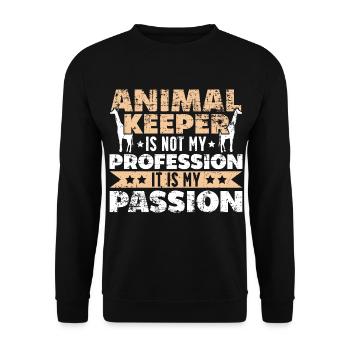 Tierpfleger Passion - Unisex Pullover - Schwarz - Vorne - Alina (178cm) & Michal (187cm)