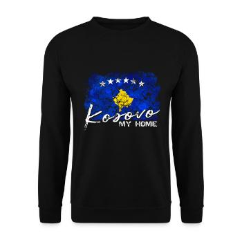 Kosovo Gift - Unisex Pullover - Schwarz - Vorne - Alina (178cm) & Michal (187cm)