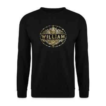 William - Unisex Pullover - Schwarz - Vorne - Alina (178cm) & Michal (187cm)