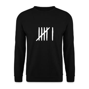 6 birthday tally sheet 6 years old - Unisex Sweatshirt - black - Front - Alina (178cm) & Michal (187cm)