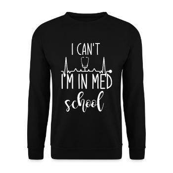 Medizinstudent Medizinstudentin Medizin Student - Unisex Pullover - Schwarz - Vorne - Alina (178cm) & Michal (187cm)