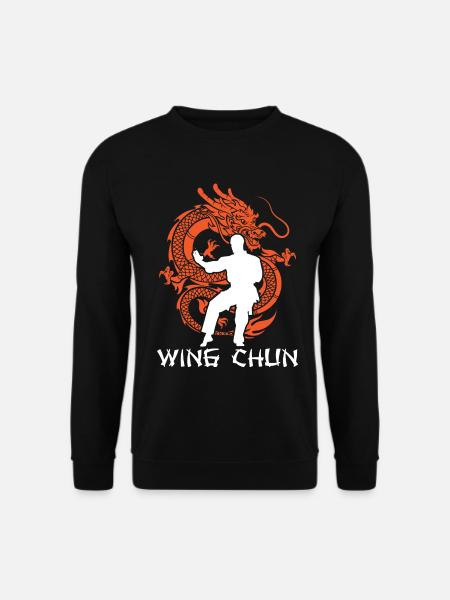 Wing Chun Drache Kämpfer - Unisex Pullover - Schwarz