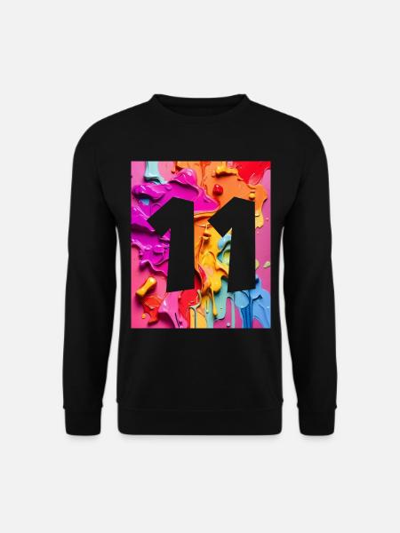 NR. 11 NUMMER 11 BUNT 11. GEBURTSTAG - Unisex Pullover - Schwarz