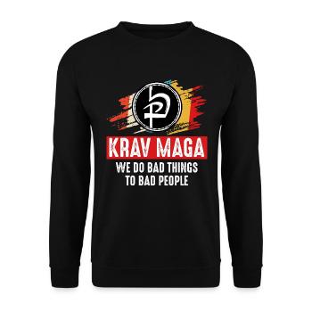 Krav Maga - Unisex Sweatshirt - black - Front - Alina (178cm) & Michal (187cm)