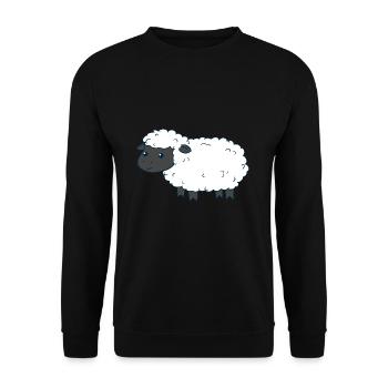 Cute Sheep - Unisex Pullover - Schwarz - Vorne - Alina (178cm) & Michal (187cm)
