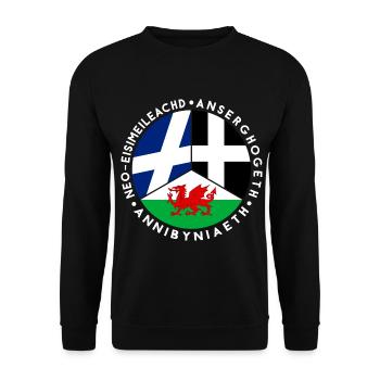 Schottische, walisische, kornische Unabhängigkeit, keltisch - Unisex Pullover - Schwarz - Vorne - Alina (178cm) & Michal (187cm)