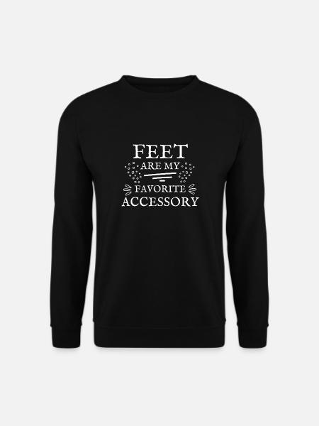 Lustige Füße Liebhaber Zitate - Füße sind mein Favorit acc - Unisex Pullover - Schwarz