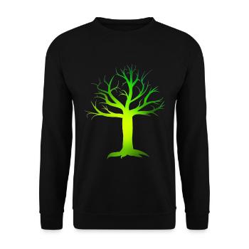 Neonbaum Gradientgrafik - Unisex Pullover - Schwarz - Vorne - Alina (178cm) & Michal (187cm)