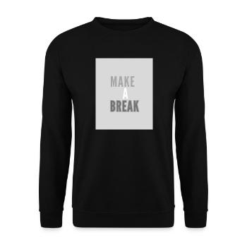 Pause - Unisex Pullover - Schwarz - Vorne - Alina (178cm) & Michal (187cm)