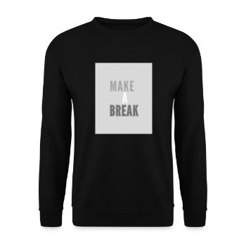 Pause - Unisex Pullover - Schwarz - Vorne - Alina (178cm) & Michal (187cm)