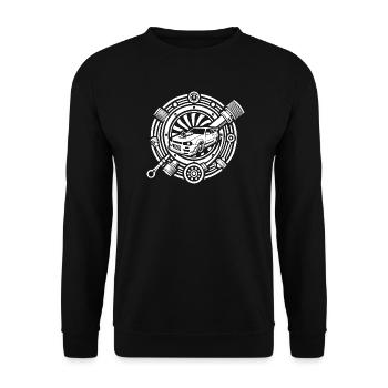 Auto Tuning Logo - Unisex Pullover - Schwarz - Vorne - Alina (178cm) & Michal (187cm)