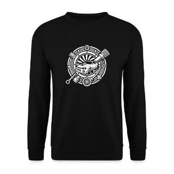 Car Tuning Logo - Unisex Sweatshirt - black - Front - Alina (178cm) & Michal (187cm)