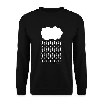 Bit Regen Wolke Informatiker - Unisex Pullover - Schwarz - Vorne - Alina (178cm) & Michal (187cm)