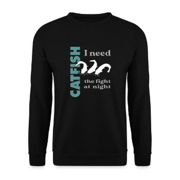 Wels fischen Kampf mit dem starken Wels - Unisex Pullover - Schwarz - Vorne - Alina (178cm) & Michal (187cm)