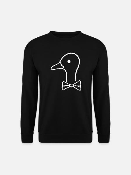 Ente mit Fliege - Unisex Pullover - Schwarz