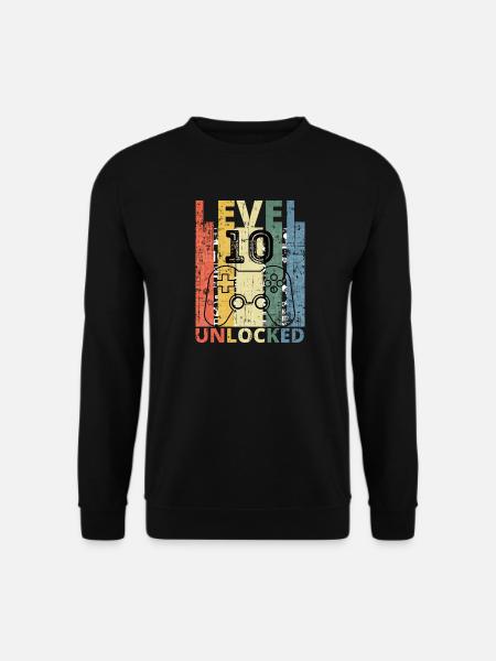 Level 10 freigeschaltet - Unisex Pullover - Schwarz