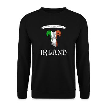 Ireland Irland irisch - Unisex Pullover - Schwarz - Vorne - Alina (178cm) & Michal (187cm)