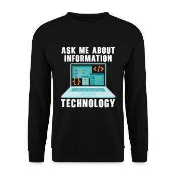 I.T. Dept Haben Sie versucht, es aus- und wieder a - Unisex Pullover - Schwarz - Vorne - Alina (178cm) & Michal (187cm)