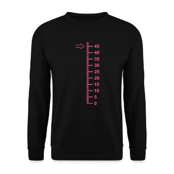 45 Jahre alt 45 Geburtstag Geschenk - Unisex Pullover - Schwarz - Vorne - Alina (178cm) & Michal (187cm)