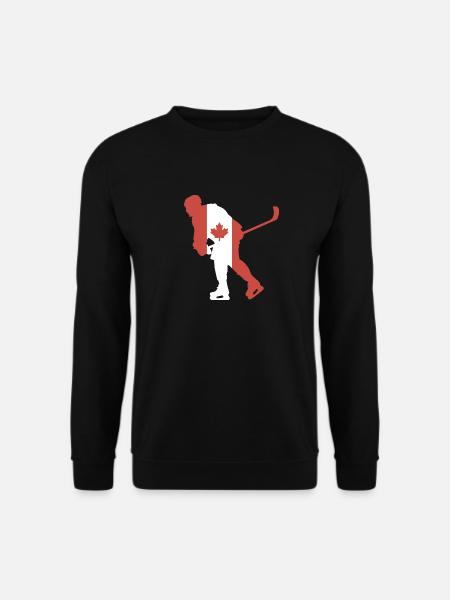 Hockey player Canada flag - Unisex Sweatshirt - black