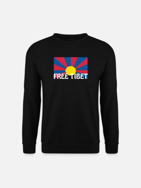 free tibet flagge - Unisex Pullover - Schwarz