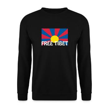 free tibet flagge - Unisex Pullover - Schwarz - Vorne - Alina (178cm) & Michal (187cm)