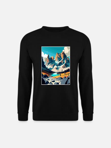Dolomiten Dolomiten Dolomiten Gebirge Italien - Unisex Pullover - Schwarz