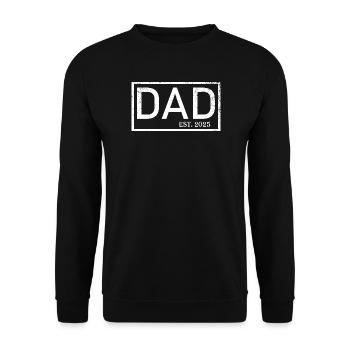 Dad est.2025 - Unisex Pullover - Schwarz - Vorne - Alina (178cm) & Michal (187cm)