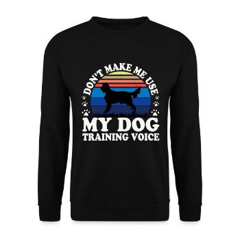 Irischer Setter Hund Liebhaber Silhouette Vintage Sonnenuntergang - Unisex Pullover - Schwarz - Vorne - Alina (178cm) & Michal (187cm)