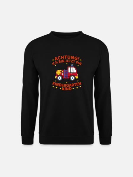 Ich Bin Jetzt Ein Kindergartenkind Feuerwehrauto 1 - Unisex Pullover - Schwarz