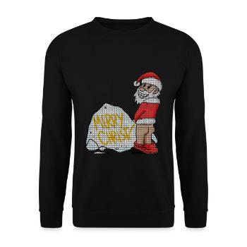 Ugly Christmas Funny - Unisex Sweatshirt - black - Front - Alina (178cm) & Michal (187cm)