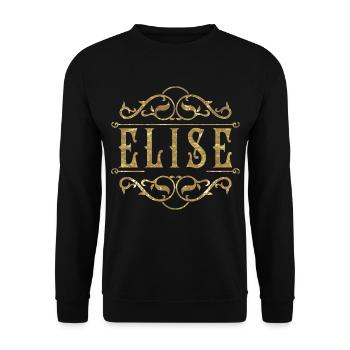 Elise gold - Unisex Pullover - Schwarz - Vorne - Alina (178cm) & Michal (187cm)
