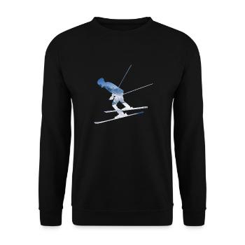 Ski Skier - Unisex Pullover - Schwarz - Vorne - Alina (178cm) & Michal (187cm)
